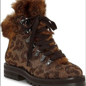 Jessica Simpson glitter/rhinestone booties